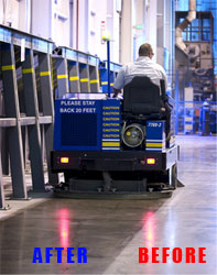 Employee Cleaning Factory Floor